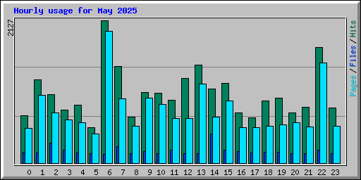 Hourly usage for May 2025